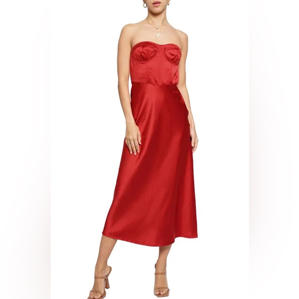 Know One Cares Red Corset Dress